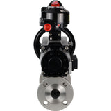 Ball valves Elephant BV3232P(3pc)-FP-F-ISO-H DN65-100 25/40 bar flanged with ISO flange, body - 316 stainless steel, full bore, seal - PTFE, with pneumatic drive PA-DA-105-1, pneumatic distributor 4M310-08 220V, LSU APL-510N Ex
