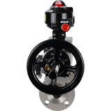 Ball valves Elephant BV3232P(3pc)-FP-F-ISO-H DN65-100 25/40 bar flanged with ISO flange, body - 316 stainless steel, full bore, seal - PTFE, with pneumatic drive PA-DA-105-1, pneumatic distributor 4M310-08 220V, LSU APL-510N Ex