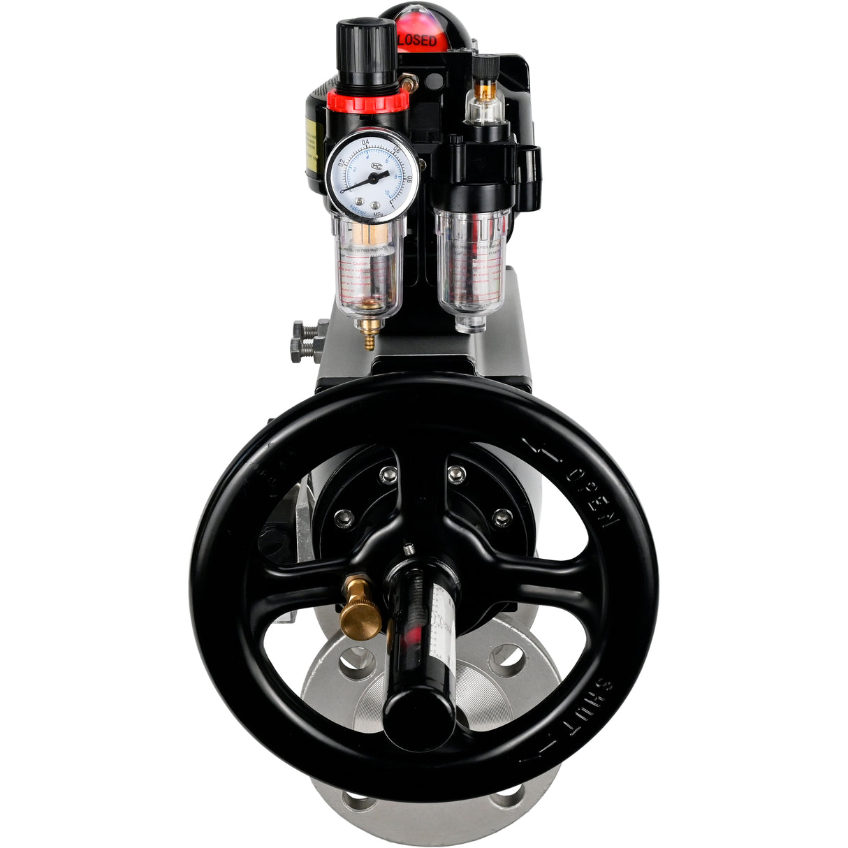 Ball valves Elephant BV3232P(3pc)-FP-F-ISO-H DN65-100 25/40 bar flanged with ISO flange, body - 316 stainless steel, full bore, seal - PTFE, with pneumatic drive PA-DA-105-1, pneumatic distributor 4M310-08 220V, LSU APL-510N Ex, ATU AFC2000
