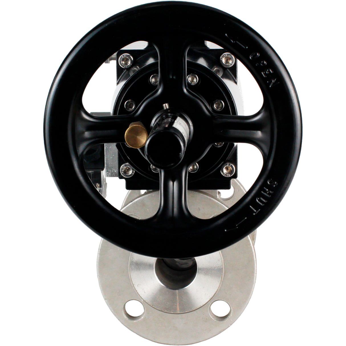 Ball valves Elephant BV3232P(3pc)-FP-F-ISO-H DN65-100 25/40 bar flanged with ISO flange, body - 316 stainless steel, full bore, seal - PTFE, with pneumatic drive PA-DA-105-1, pneumatic distributor 4M310-08 220V