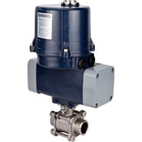 Ball valves Elephant BV3232P(3pc)-FP-W-ISO-H WDVF DN15-32 63 bar full bore, body - 316 stainless steel, seal - PTFE, for welding, with a 1/4-turn electric drive Elephant QTSA-N-EM-O0-220VAC with spring return