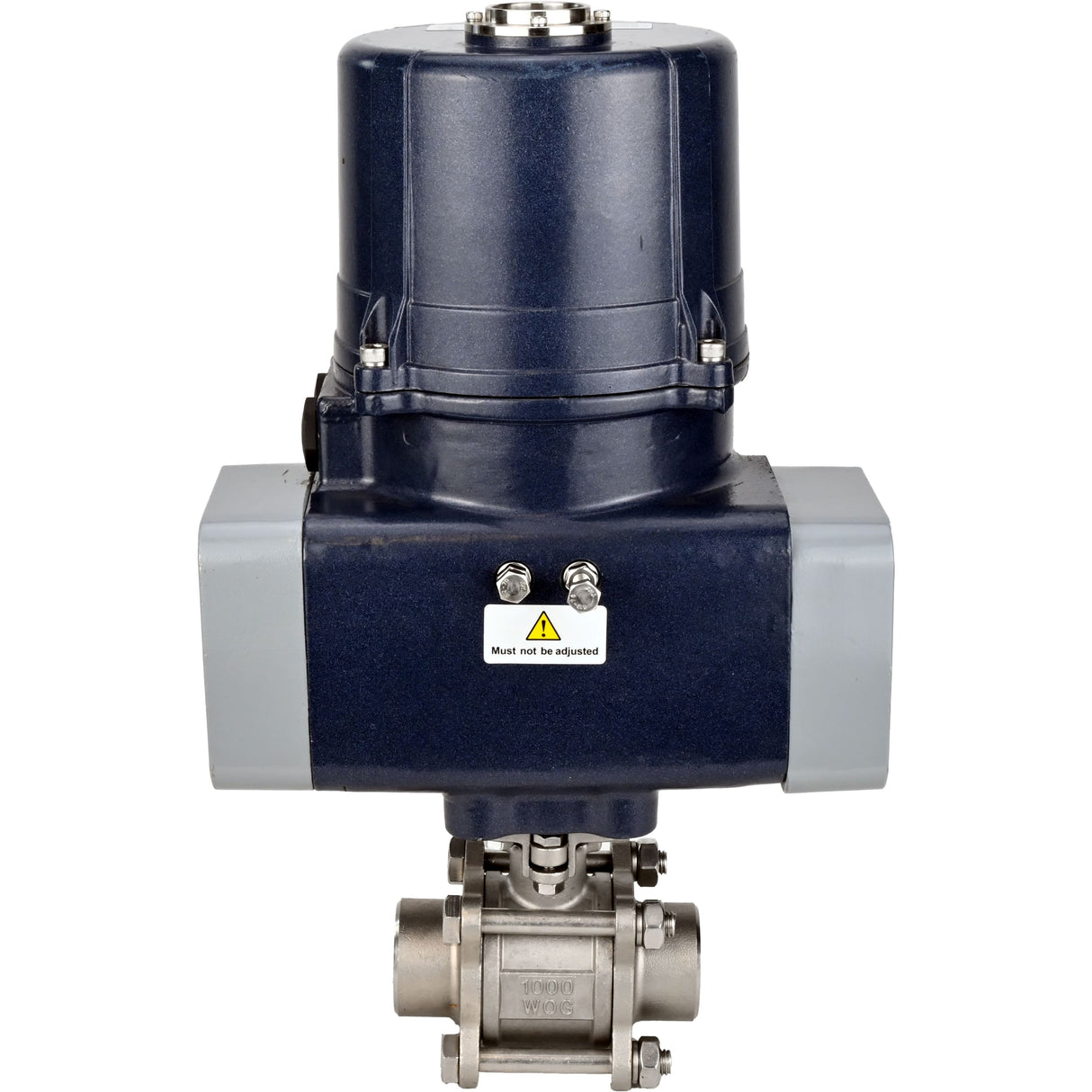 Ball valves Elephant BV3232P(3pc)-FP-W-ISO-H WDVF DN15-32 63 bar full bore, body - 316 stainless steel, seal - PTFE, for welding, with a 1/4-turn electric drive Elephant QTSA-N-EM-O0-220VAC with spring return