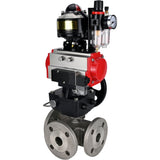 Ball valves Elephant BV3232P(4pc)-FP-3WL-F-ISO-H 16 bar full bore, flanged, body - stainless steel SS316, ISO flange F03/F04-F10/F12, square 9x9-19x19, s mon/drive PA-DA, mon/distribution 4M310-08 24V, LSU APL-510N EX, backup MON3-700-T38-ISO and ATU A