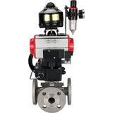Ball valves Elephant BV3232P(4pc)-FP-3WL-F-ISO-H 16 bar full bore, flanged, body - stainless steel SS316, ISO flange F03/F04-F10/F12, square 9x9-19x19, s mon/drive PA-DA, mon/distribution 4M310-08 24V, LSU APL-510N EX, backup MON3-700-T38-ISO and ATU A