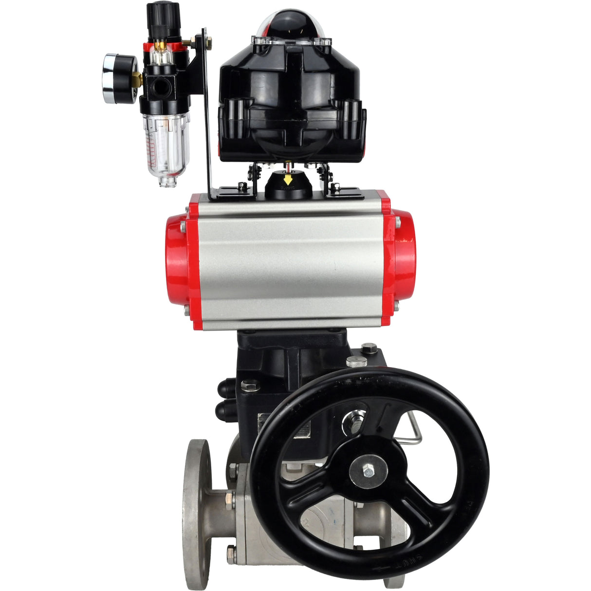 Ball valves Elephant BV3232P(4pc)-FP-3WL-F-ISO-H 16 bar full bore, flanged, body - stainless steel SS316, ISO flange F03/F04-F10/F12, square 9x9-19x19, s mon/drive PA-DA, mon/distribution 4M310-08 24V, LSU APL-510N EX, backup MON3-700-T38-ISO and ATU A
