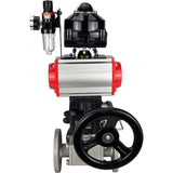 Ball valves Elephant BV3232P(4pc)-FP-3WL-F-ISO-H 16 bar full bore, flanged, body - stainless steel SS316, ISO flange F03/F04-F10/F12, square 9x9-19x19, s mon/drive PA-DA, mon/distribution 4M310-08 24V, LSU APL-510N EX, backup MON3-700-T38-ISO and ATU A