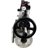 Ball valves Elephant BV3232P(4pc)-FP-3WL-F-ISO-H DN100 16 bar full bore, flanged, body - stainless steel SS316, ISO flange F10/F12, square 19x19, with pneumatic actuator PA-DA-105-1, pneumatic distributor 4M310-08 24V, LSU APL-210N and ATU AFC2000