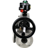 Ball valves Elephant BV3232P(4pc)-FP-3WL-F-ISO-H DN100 16 bar full bore, flanged, body - stainless steel SS316, ISO flange F10/F12, square 19x19, with double pneumatic actuator PA-DA-105-1 action, pneumatic distributor 4M310-08 24V and LSU APL-510N EX