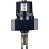 Kugelhähne Elephant BV3232P-FP-Fb-ISO-H Vollbohrung, Zwischenflansch, Gehäuse - SS316 Edelstahl, Dichtung - PTFE, mit elektrischem Viertelumdrehungsantrieb Elephant QTSA-N-EM-O0-220VAC