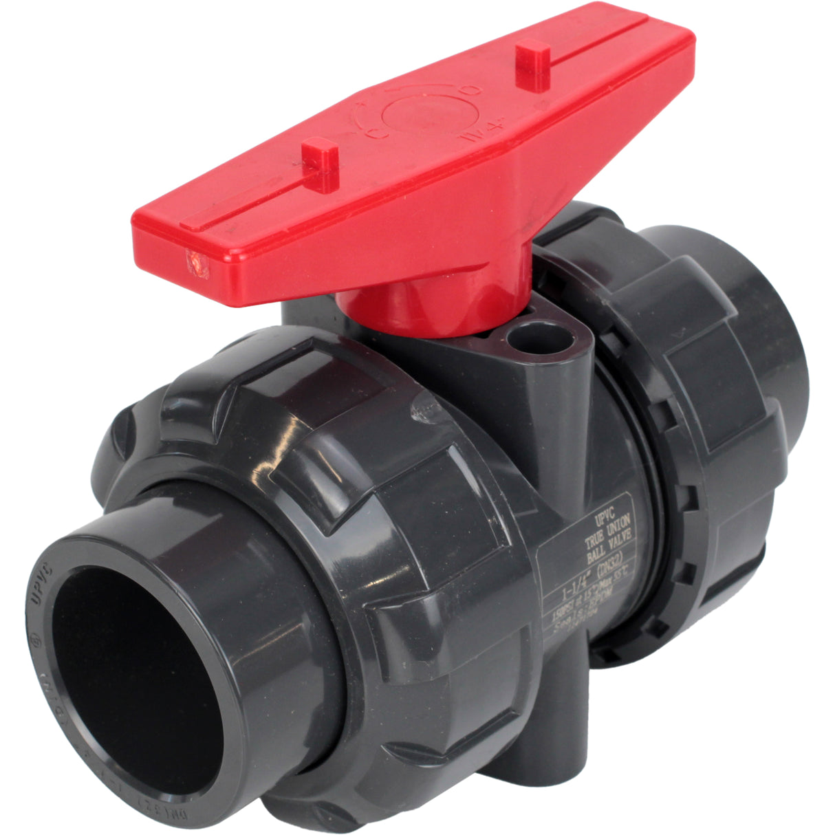 Ball valves Elephant BV4242E-FP-GRM-H, body material - UPVC, ball material - UPVC, seal - EPDM, with handle