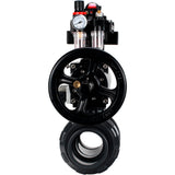Ball valves Elephant BV4242E-FP-GRM-ISO, body material - UPVC, ball material - UPVC, seal - EPDM, with pneumatic actuator double action PA-DA-105-1, pneumatic distributor 4M310-08 24V, LSU APL-410N EX and ATU AFC2000