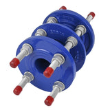 Demontagekupplung Elephant DIA1212E-F Gehäusematerial - Gusseisen GGG400, Dichtung - EPDM, dreiflachsig, Farbe - blau