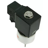 Zweiwege-Elektromagnetventil, normalerweise offen, direktwirkend, Elephant DHF11-НО PTFE VITON G 110/220 V, Gehäusematerial – PTFE, Dichtung – Viton