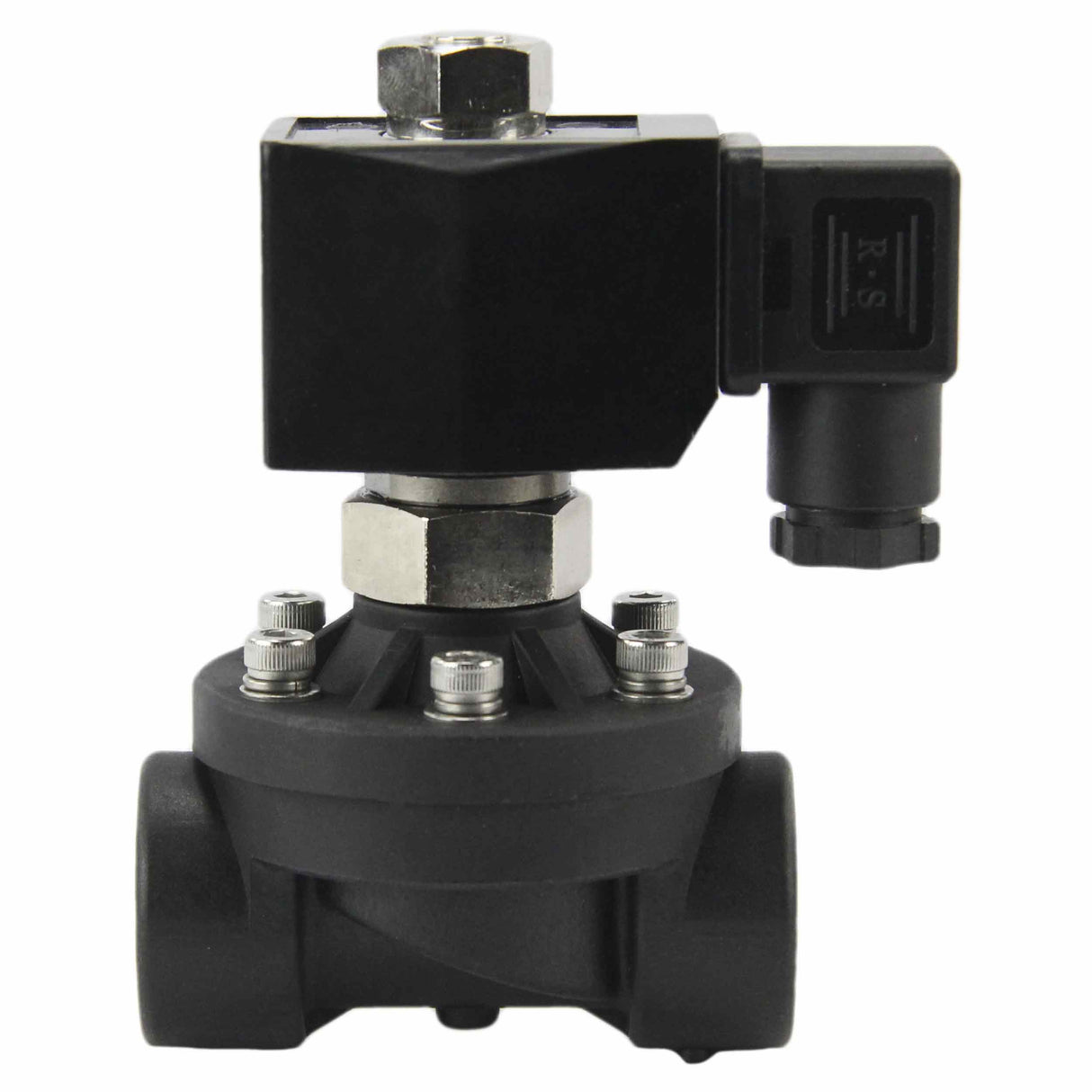 Zweiwege-Elektromagnetventil, normalerweise offen, halbdirekt wirkend, Elephant DW-51-NO NBR G 110/220 V, Gehäusematerial – Nylon 66, Dichtung – NBR