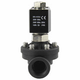Zweiwege-Elektromagnetventil, normalerweise geschlossen, halbdirekt wirkend, Elephant DW-51-НЗ VITON G 110/220 V, Gehäusematerial – Nylon 66, Dichtung – Viton