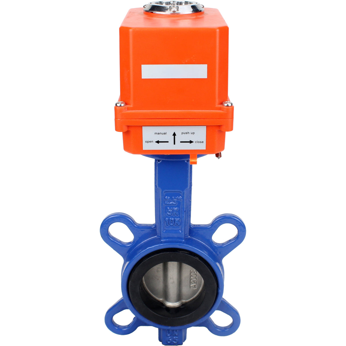 Wasser-Drosselklappe Elephant GGG50-316L-EPDM Gehäusematerial - Gusseisen GGG50, Scheibenmaterial - Edelstahl 316L, Dichtung - EPDM mit Elektroantrieb Elephant 220V