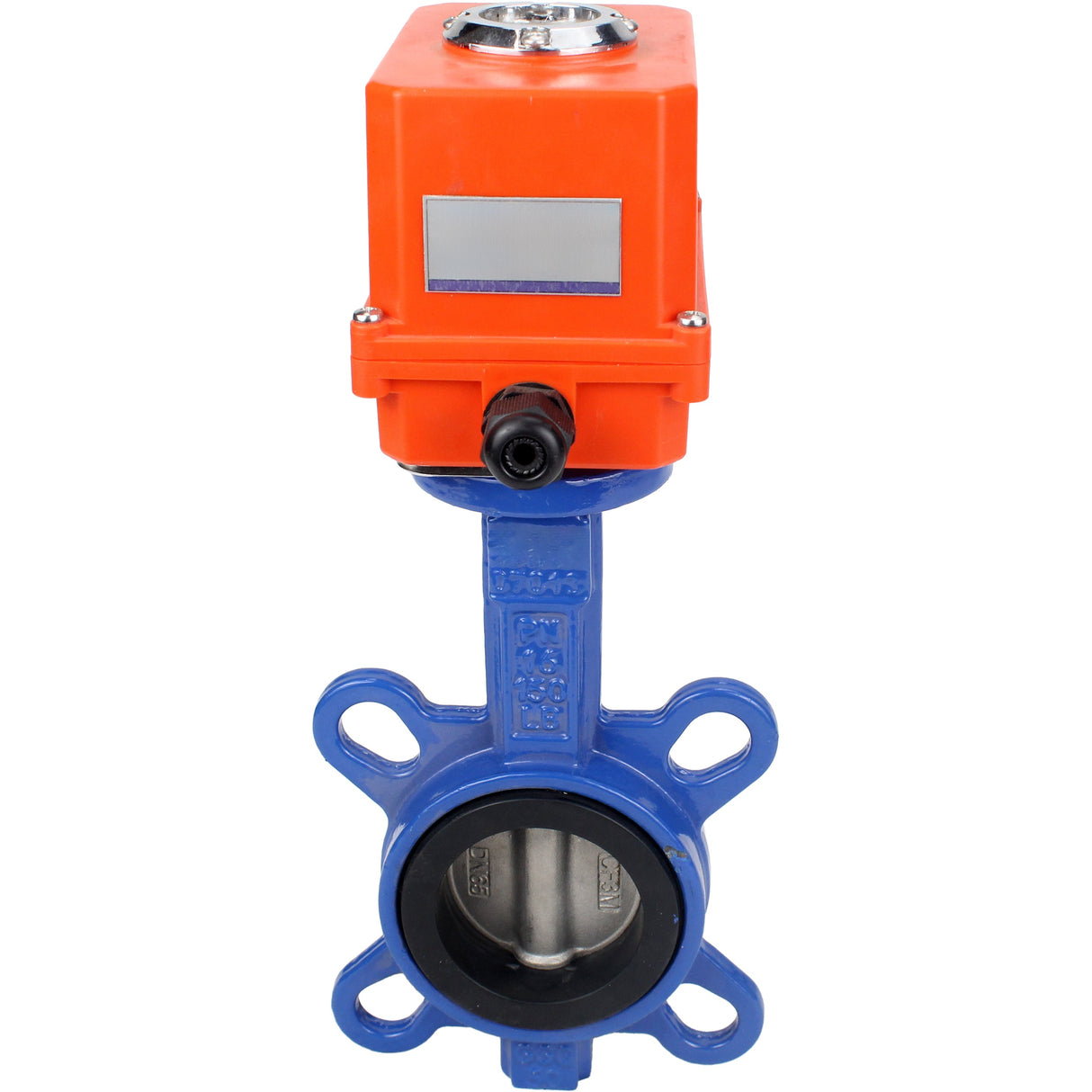 Wasser-Drosselklappe Elephant GGG50-316L-EPDM Gehäusematerial - Gusseisen GGG50, Scheibenmaterial - Edelstahl 316L, Dichtung - EPDM mit Elektroantrieb Elephant 220V