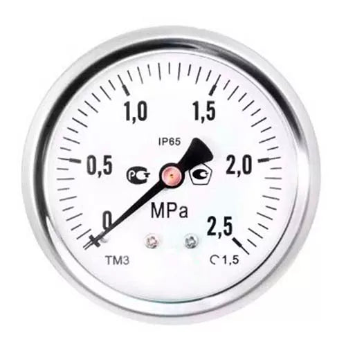 Manometer vibrationsfest Elephant MB-311-A1,5, axial, Edelstahl, Genauigkeitsklasse 1,5