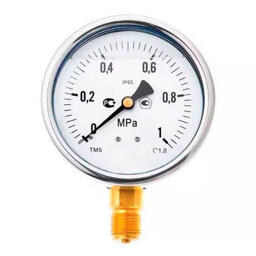 Manometer vibrationsfest Elephant MB-311-R1,5, radial, Edelstahl 304, Genauigkeitsklasse 1,5