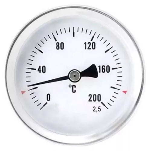 Bimetall-Axialthermometer Elephant TB-311-A2.5 15-16 bar, Edelstahl, Eintauchlänge 46-100mm, Genauigkeitsklasse - 2.5