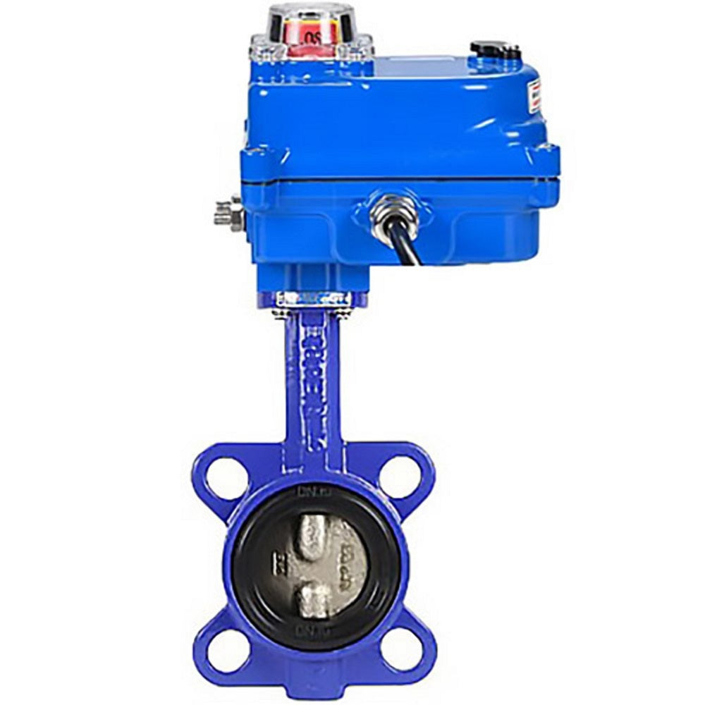 Wasser-Schmetterlingsventil Elephant gg25-316l-nbr-elephant-110/220v, Gehäusematerial - Gusseisen GG25, Scheibenmaterial - Edelstahl AISI 316L, Dichtung - NBR, elektrisch betriebenes Stellglied
