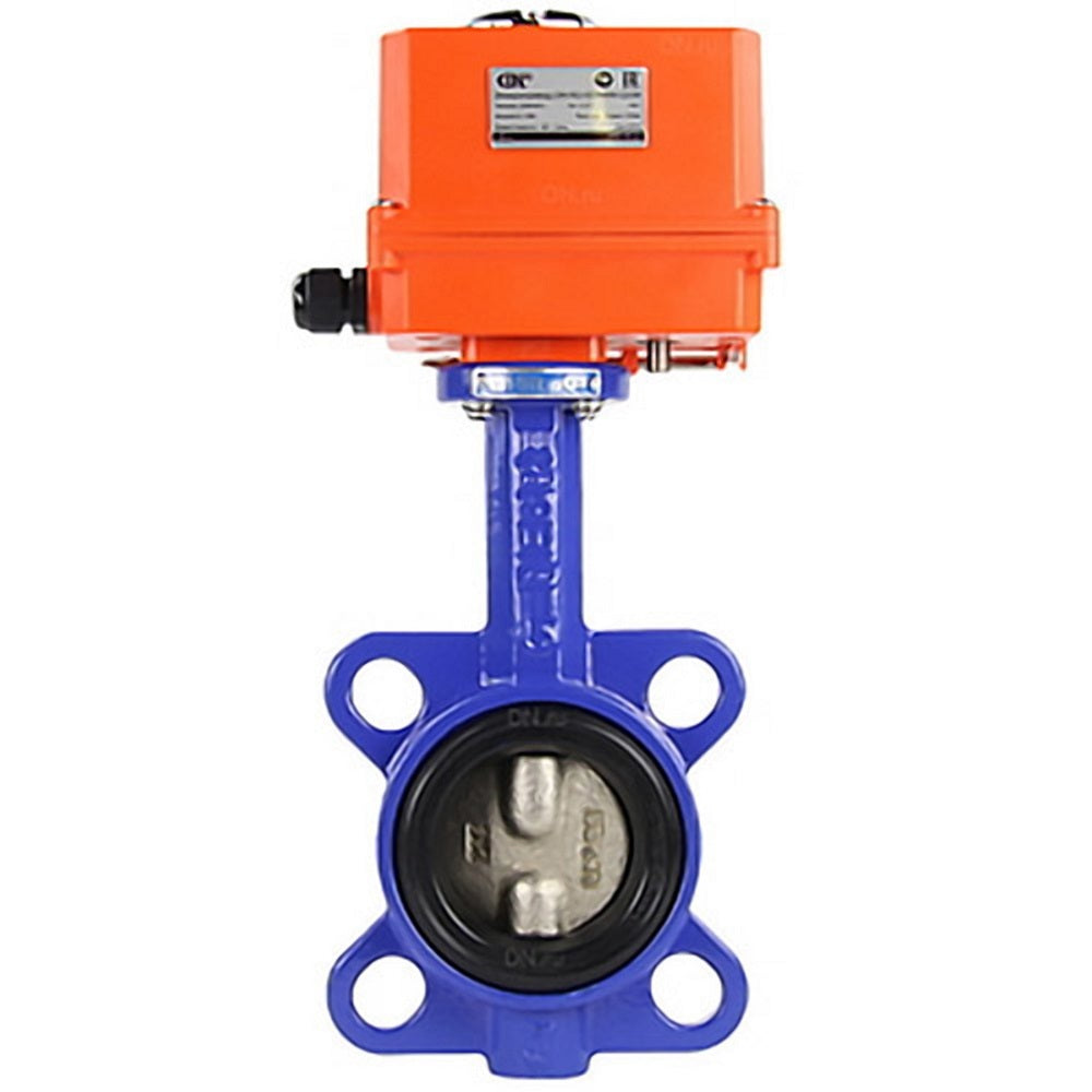 Wasser-Schmetterlingsventil Elephant gg25-316l-nbr-elephant-110/220v, Gehäusematerial - Gusseisen GG25, Scheibenmaterial - Edelstahl AISI 316L, Dichtung - NBR, elektrisch betriebenes Stellglied