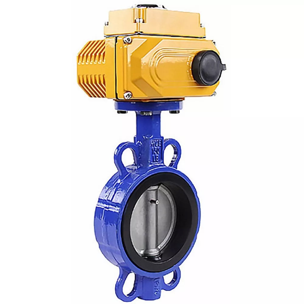 Wasser-Schmetterlingsventil Elephant GG25-316L-NBR, Gehäusematerial - Grauguss GG25, Scheibenmaterial - Edelstahl AISI 316L, Dichtung - NBR, mit elektrischem Antrieb QT-040 24V