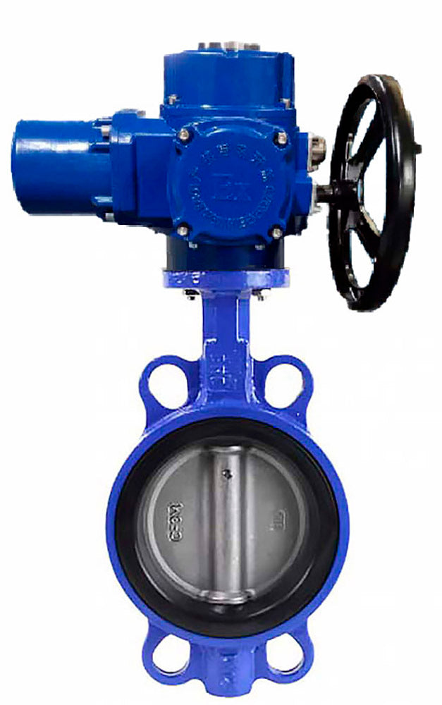 Wasser-Schmetterlingsventil Elephant gg25-316l-nbr-elephant-qt-w-m-110/220v, Gehäusematerial - Gusseisen GG25, Scheibenmaterial - Edelstahl AISI 316L, Dichtung - NBR, elektrisch betätigter Antrieb