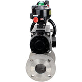 Ball valves Elephant BV3232P(2pc)-FP-F-ISO-H DN80-100 16 bar, full bore flanged, stainless steel SS316, seal - PTFE, with pneumatic actuator PA-DA-105-1 double acting, with pneumatic distributor 4M310-08 220V , with LSU APL-510N EX, with AFC2000 ATU