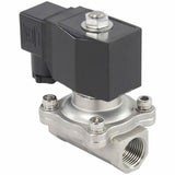 Zweiwege-Elektromagnetventil, normalerweise geschlossen, direkt wirkend, Elephant VS2W-201V-NC, VITON 24 V, Gehäusematerial – Edelstahl AISI 304, Dichtung – Viton