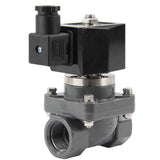 Zweiwege-Magnetventil mit indirekter Wirkung, normalerweise geschlossen, Elephant DHF21-CP-НЗ VITON G 24V, Gehäusematerial – PSP-Fire Resistance Line, Dichtung – Viton