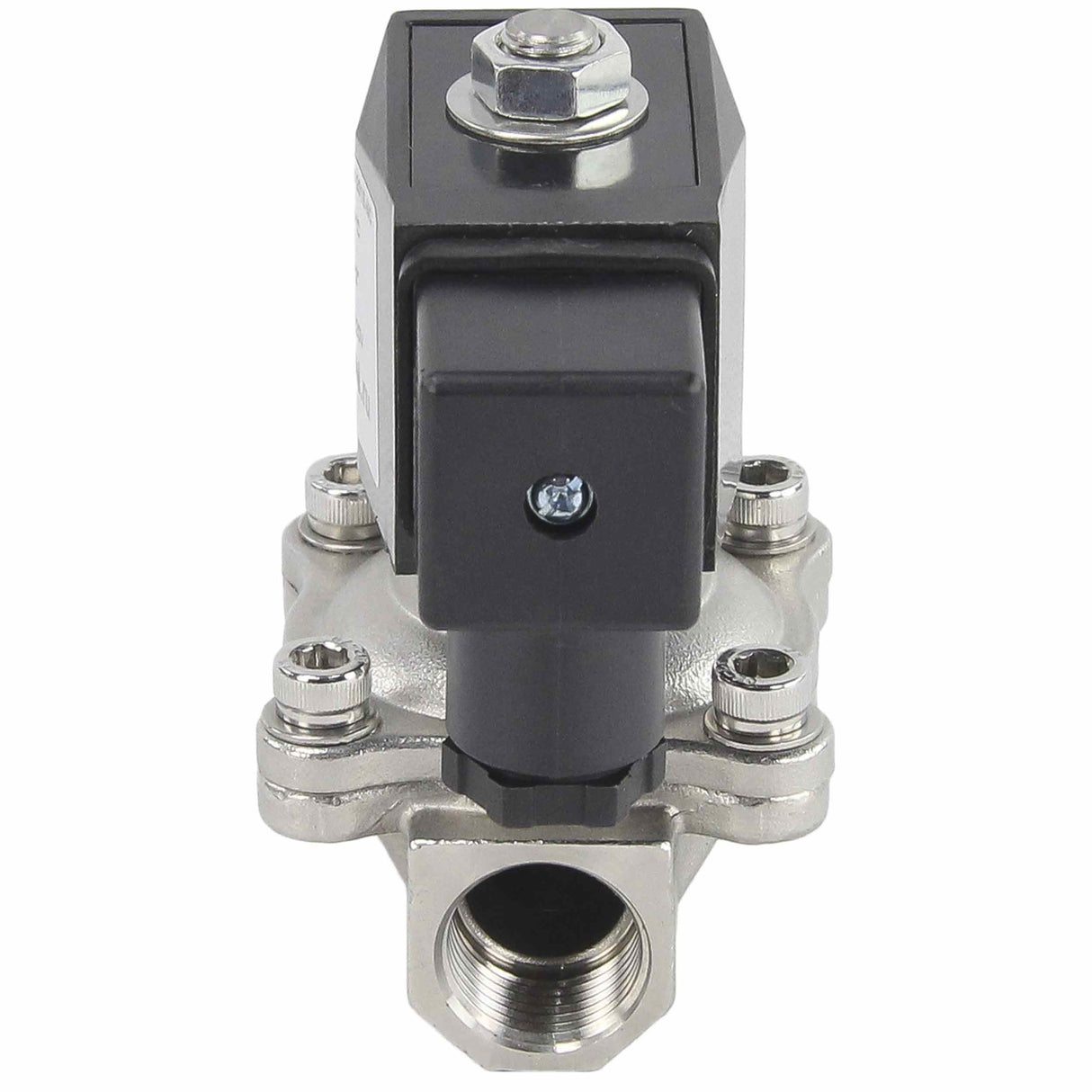 Zweiwege-Elektromagnetventil, normalerweise geschlossen, direkt wirkend, Elephant VS2W-201V-NC, VITON 24 V, Gehäusematerial – Edelstahl AISI 304, Dichtung – Viton