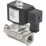 Zweiwege-Elektromagnetventil, normalerweise geschlossen, direkt wirkend, Elephant VS2W-201V-NC, VITON 24 V, Gehäusematerial – Edelstahl AISI 304, Dichtung – Viton