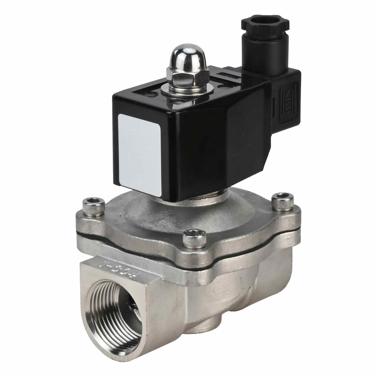 Zweiwege-Elektromagnetventil, normalerweise geschlossen, direkt wirkend, Elephant VS2W-301V-NC, VITON 24 V, Gehäusematerial – Edelstahl AISI 304, Dichtung – Viton