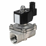 Zweiwege-Elektromagnetventil, normalerweise geschlossen, direkt wirkend, Elephant VS2W-301V-NC, VITON 24 V, Gehäusematerial – Edelstahl AISI 304, Dichtung – Viton