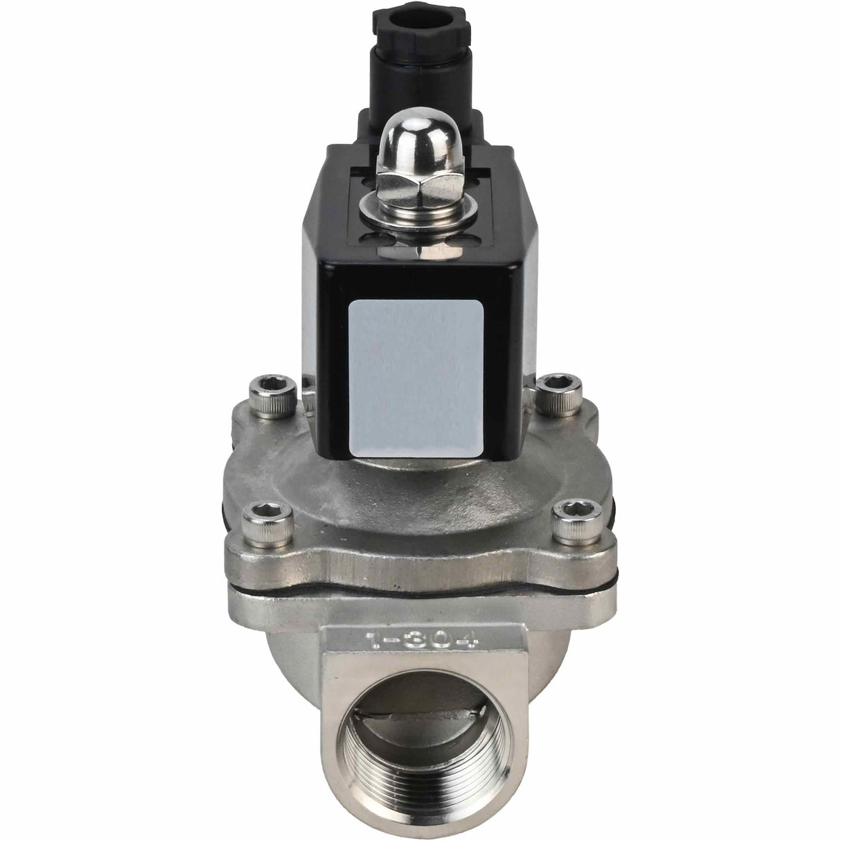 Zweiwege-Elektromagnetventil, normalerweise geschlossen, direkt wirkend, Elephant VS2W-301V-NC, VITON 24 V, Gehäusematerial – Edelstahl AISI 304, Dichtung – Viton