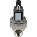 Zweiwege-Elektromagnetventil, normalerweise geschlossen, direkt wirkend, Elephant VS2W-301V-NC, VITON 24 V, Gehäusematerial – Edelstahl AISI 304, Dichtung – Viton