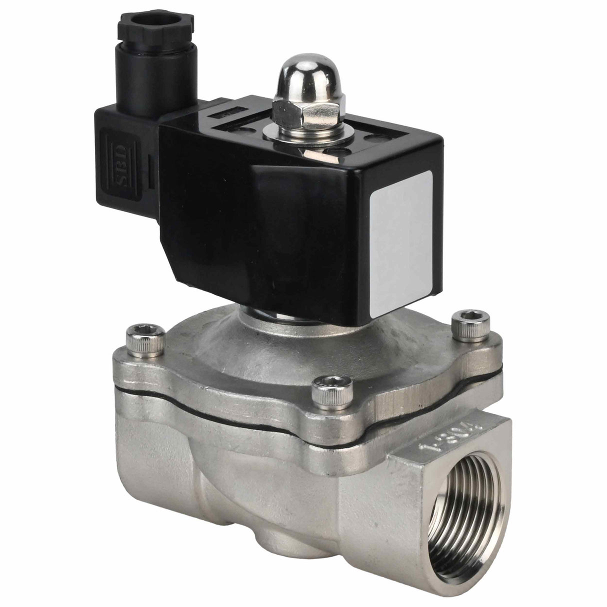 Zweiwege-Elektromagnetventil, normalerweise geschlossen, direkt wirkend, Elephant VS2W-301V-NC, VITON 24 V, Gehäusematerial – Edelstahl AISI 304, Dichtung – Viton