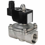 Zweiwege-Elektromagnetventil, normalerweise geschlossen, direkt wirkend, Elephant VS2W-301V-NC, VITON 24 V, Gehäusematerial – Edelstahl AISI 304, Dichtung – Viton