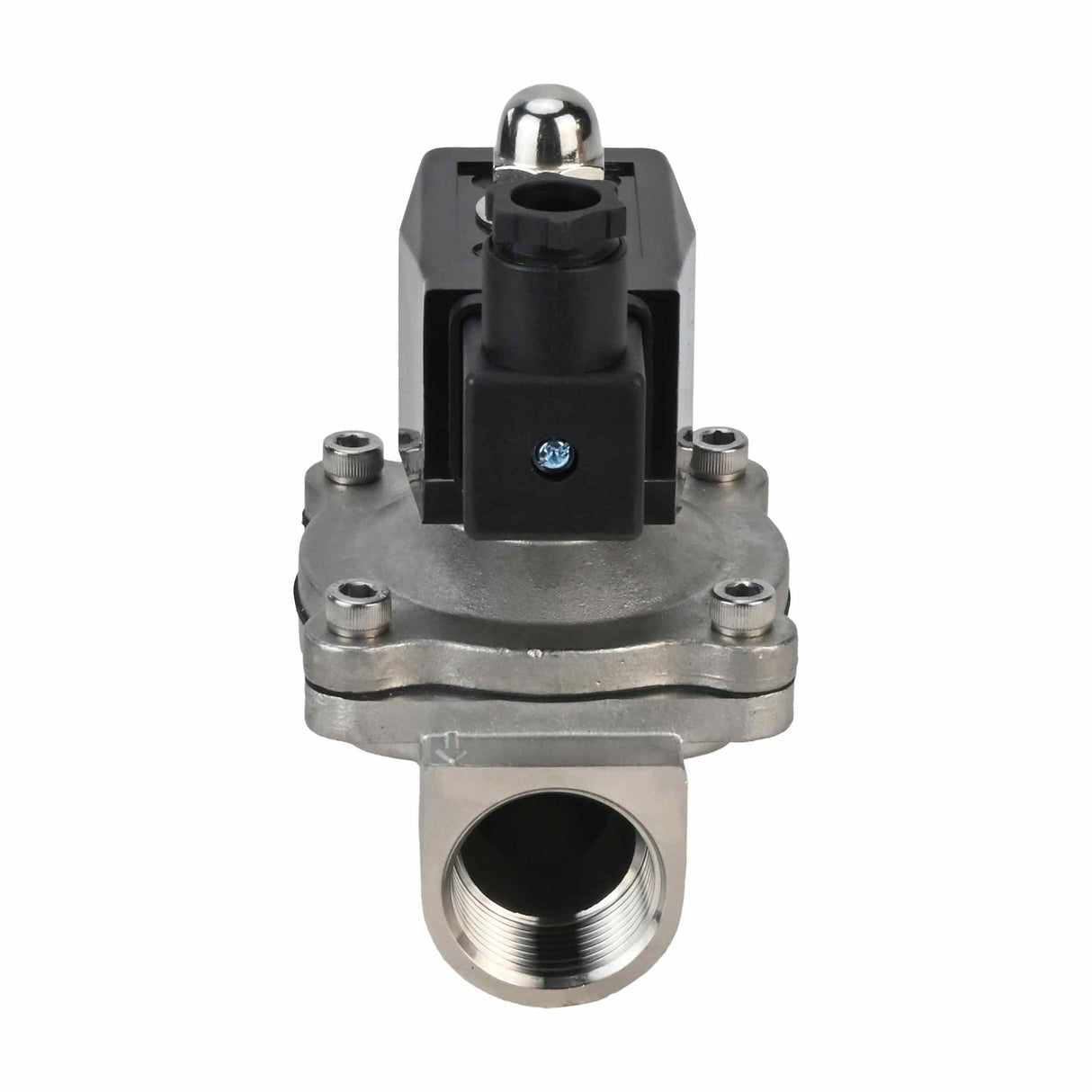 Zweiwege-Elektromagnetventil, normalerweise offen, direktwirkend, Elephant VS2W-301E-NO EPDM 24 V, Gehäusematerial – Edelstahl AISI 304, Dichtung – EPDM