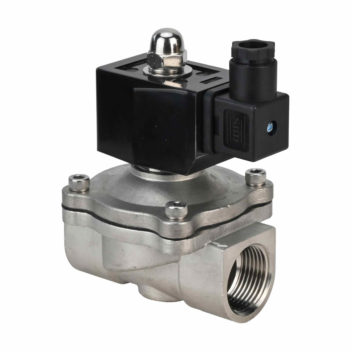 Zweiwege-Elektromagnetventil, normalerweise geschlossen, direkt wirkend, Elephant VS2W-301V-NC, VITON 24 V, Gehäusematerial – Edelstahl AISI 304, Dichtung – Viton