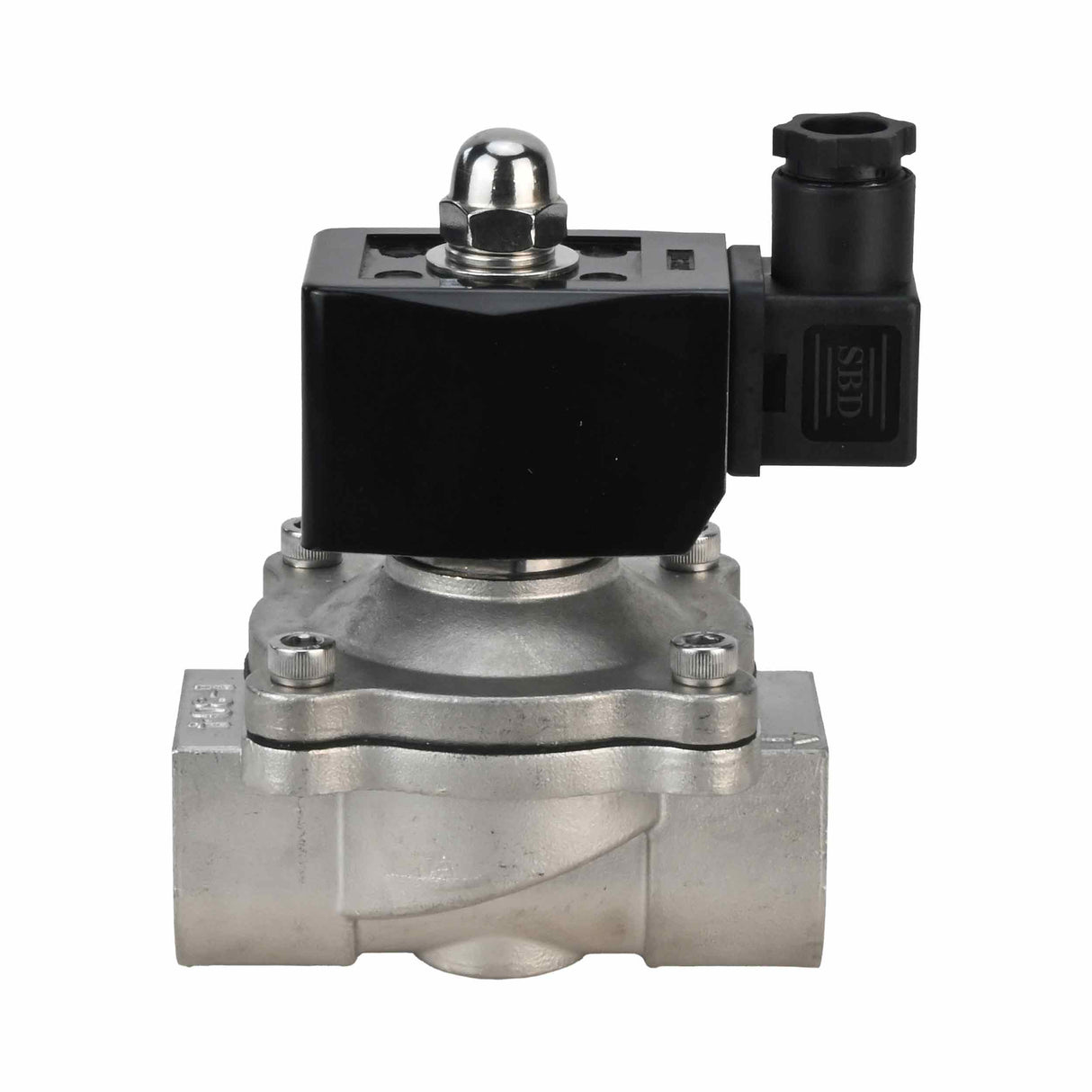 Zweiwege-Elektromagnetventil, normalerweise geschlossen, direkt wirkend, Elephant VS2W-301V-NC, VITON 24 V, Gehäusematerial – Edelstahl AISI 304, Dichtung – Viton