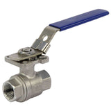 Edelstahl-kugelhahn Elephant BV.T.Fp.316.230-ISO 986 psi, voller durchgang, gewindeanschluss NPT/BSP, mit ISO 5211 montagepad und handgriff