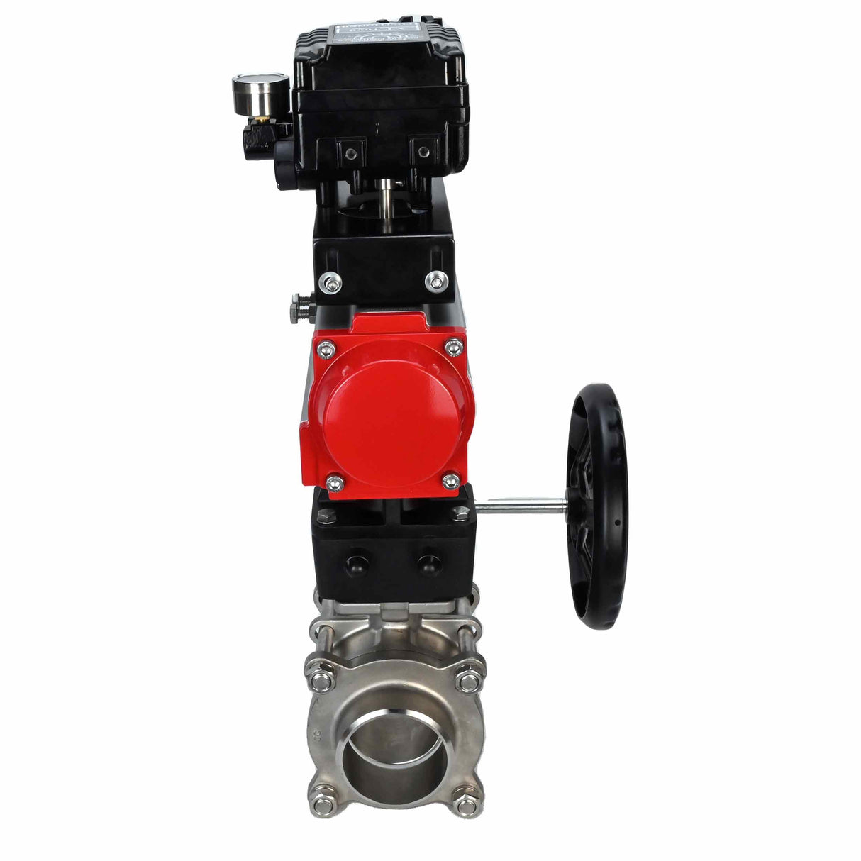 Kugelhahn aus Edelstahl Elephant kshpp-316200-da-yt1000rsi-hdm, Gehäusematerial - Edelstahl AISI 316, Kugelmaterial - Edelstahl AISI 316, Dichtung - PTFE, pneumatisch betätigt