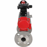 Kugelhahn aus Edelstahl Elephant ksfpt-304-180-sa-apl210n, Gehäusematerial - Edelstahl AISI 304, Kugelmaterial - Edelstahl AISI 304, Dichtung - PTFE, pneumatisch betätigt