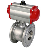 Edelstahl-Kugelhahn Elephant BV3232P-FP-Fb PSI232, Gehäusewerkstoff - Edelstahl AISI 316, Dichtung - PTFE, voller Durchgang, Kompaktflansch, pneumatischer Antrieb Elephant DA doppeltwirkend