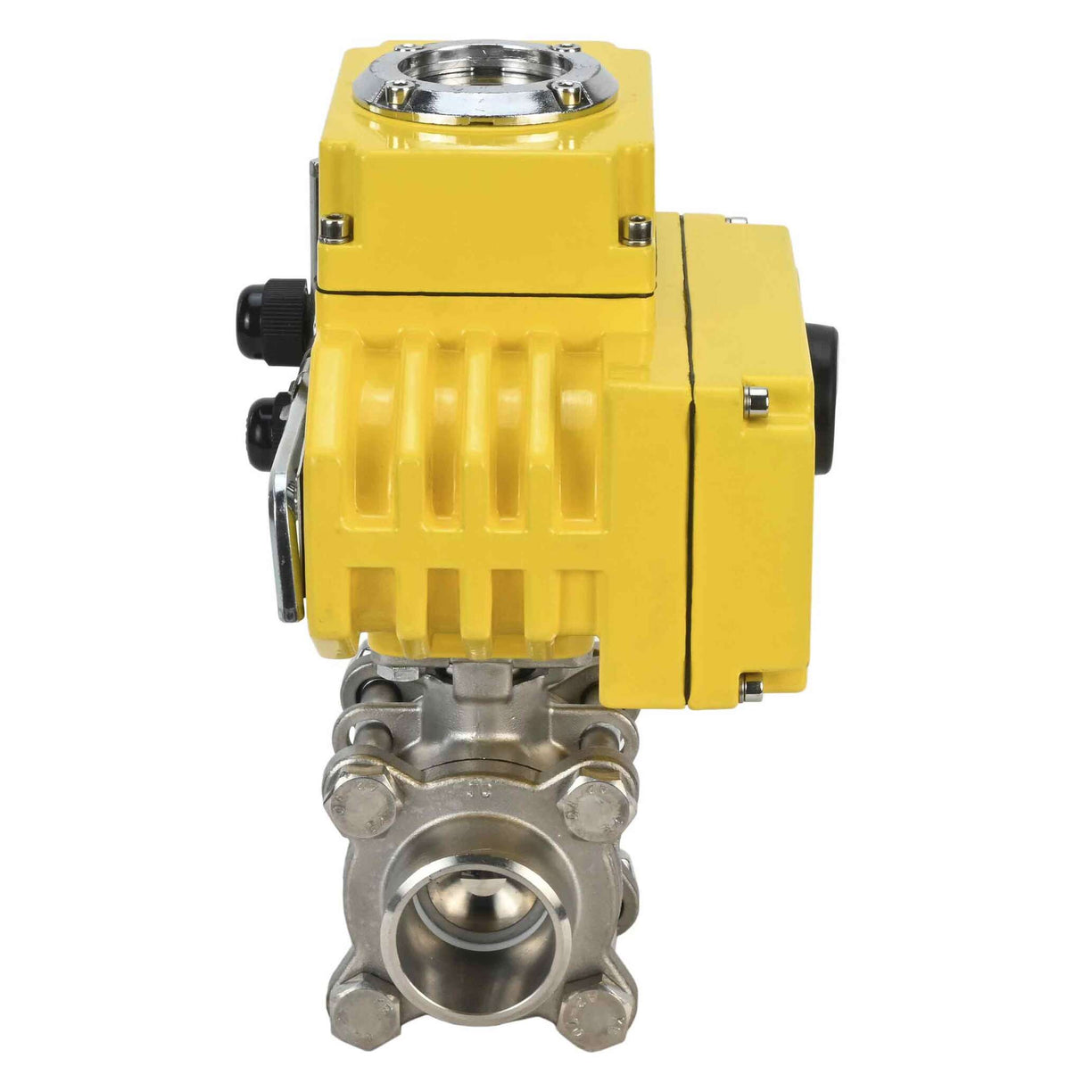 Kugelhahn aus Edelstahl Elephant kshpp-316200-elephant-380v, Gehäusematerial - Edelstahl AISI 316, Kugelmaterial - Edelstahl AISI 316, Dichtung - PTFE, elektrisch angetrieben