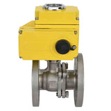 Edelstahl-Kugelhahn Elephant BV3232P-FP-F, Gehäuse - Edelstahl AISI 316, Dichtung - PTFE, voller Durchgang, geflanscht, Elektroantrieb Elephant 220 V