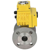 Edelstahl-Kugelhahn Elephant BV3232P-FP-F, Gehäuse - Edelstahl AISI 316, Dichtung - PTFE, voller Durchgang, geflanscht, Elektroantrieb Elephant 220 V
