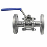 Edelstahl-Kugelhahn Elephant BV.F.Fp.T.316.180 580 psi, SS316, voller Durchgang, Flanschanschluss, mit Griff